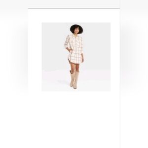 Long Sleeve Button-Down Shirtdress - Universal Thread' Cream